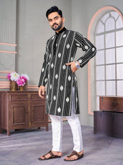 Royal Linen Mens Kurta With Embroidery Sequins Work Kurtas