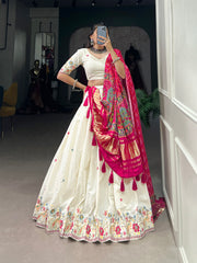 Sequins With Thread Embroidery Work Lehenga Choli