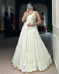 14 METER FULL GHER NAVRATRI SHOWSTOPPER LEHENGA CHOLI WITH MIRROR KOTI