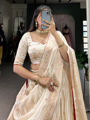 Alluring Pure Simmer Mirror With Moti Hand Work Designer Lehenga Choli For Wedding