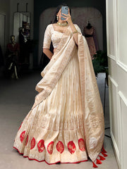 Alluring Pure Simmer Mirror With Moti Hand Work Designer Lehenga Choli For Wedding