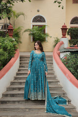 Chinon Rich Sequins Embroidered Wedding Sharara Suit