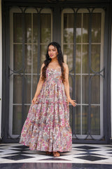 Most Beautuful And Attractive Cotton Printed Poly Blend Gown