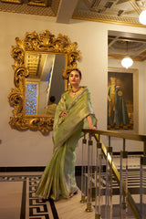 Pista Color Weightless Tissue Shimmer Saree