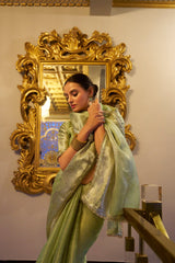 Pista Color Weightless Tissue Shimmer Saree