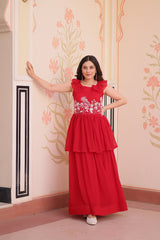 Elegant Peplum Style Gown – Premium Designer Collection