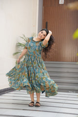 Summer Dress in Multi Color Georgette With Digital Print Western Dress for Summer