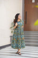 Summer Dress in Multi Color Georgette With Digital Print Western Dress for Summer