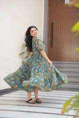 Summer Dress in Multi Color Georgette With Digital Print Western Dress for Summer