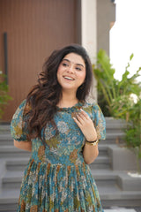 Summer Dress in Multi Color Georgette With Digital Print Western Dress for Summer