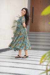 Summer Dress in Multi Color Georgette With Digital Print Western Dress for Summer