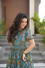 Summer Dress in Multi Color Georgette With Digital Print Western Dress for Summer