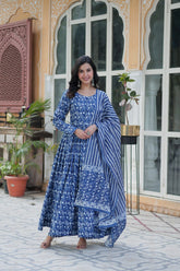 Stylish & Comfortable Cotton Kurti Pant With Dupatta For Daily Wear