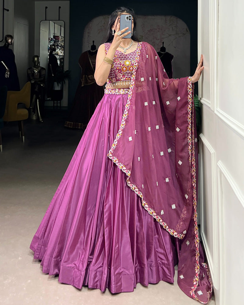 Designer Sequins Thread Embroidered Work Wedding Lehenga Choli