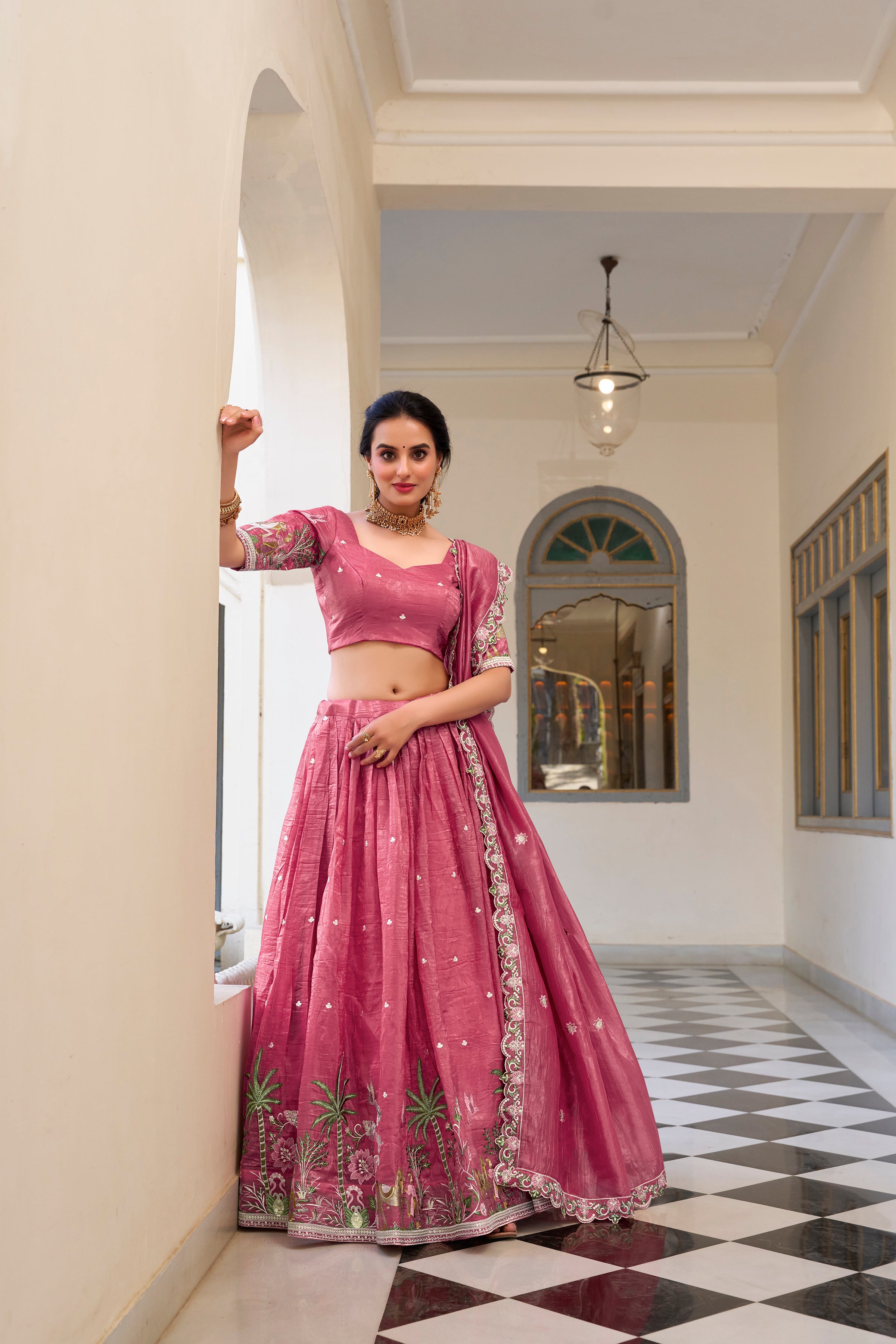 TRADITIONAL INDIAN ENSEMBLE BEAUTIFUL LEHENGA CHOLI