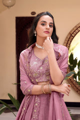 Royal Vichitra Silk Sequins Embroidered Lehenga Choli Set