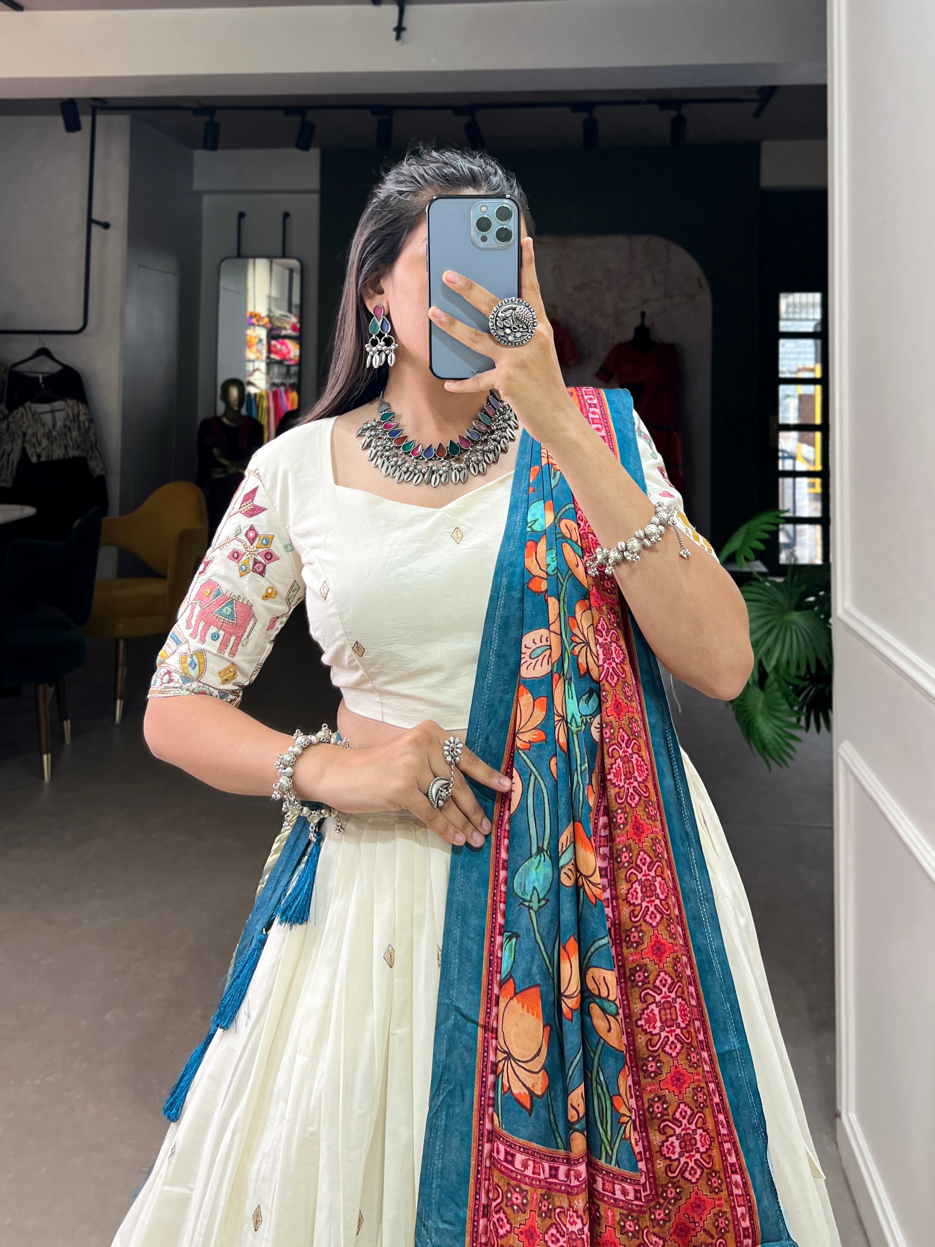 Sequins With Thread Embroidery Work Lehenga Choli
