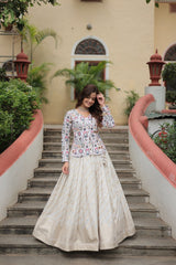 Pure Viscose Jacquard Embroidery Designer Trending Lehenga