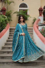 Chinon Rich Sequins Embroidered Wedding Sharara Suit