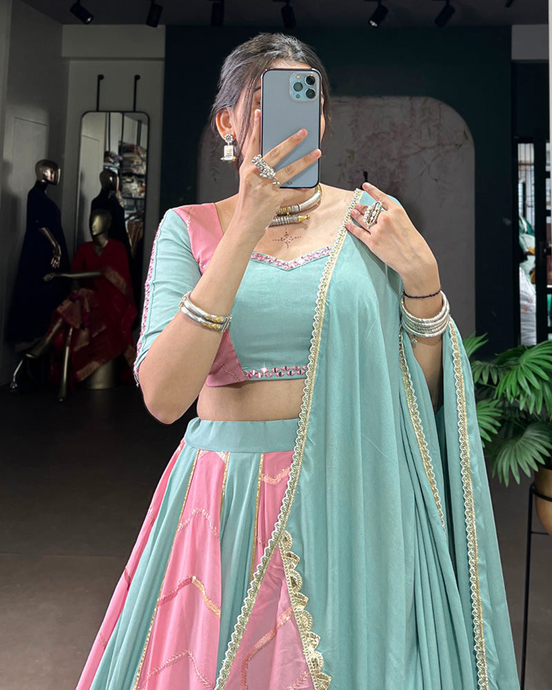 FESTIVE ELEGANCE BEAUTIFUL DESIGNER CLASSIC NAVRATRI LEHENGA CHOLI