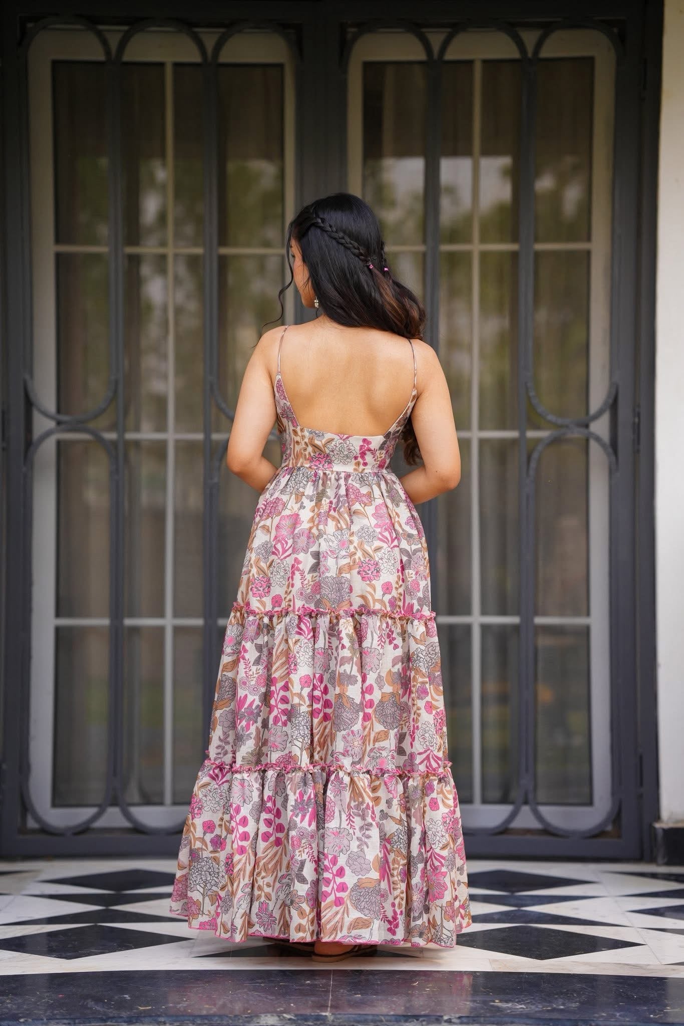 Most Beautuful And Attractive Cotton Printed Poly Blend Gown