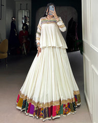 STYLISH DESIGNER NAVRATRI LEHENGA CHOLI WITH MULTI PATCHWORK & GOTA PATTI LACE