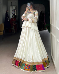 STYLISH DESIGNER NAVRATRI LEHENGA CHOLI WITH MULTI PATCHWORK & GOTA PATTI LACE