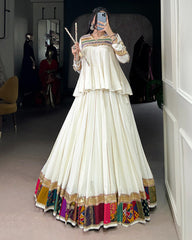STYLISH DESIGNER NAVRATRI LEHENGA CHOLI WITH MULTI PATCHWORK & GOTA PATTI LACE