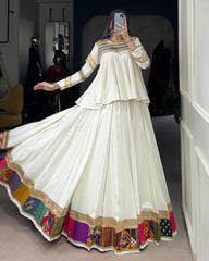 STYLISH DESIGNER NAVRATRI LEHENGA CHOLI WITH MULTI PATCHWORK & GOTA PATTI LACE