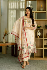 Viscose Assam Silk And Embroidared Beads Work With Printed Dupatta Dresses