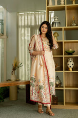 Viscose Assam Silk And Embroidared Beads Work With Printed Dupatta Dresses