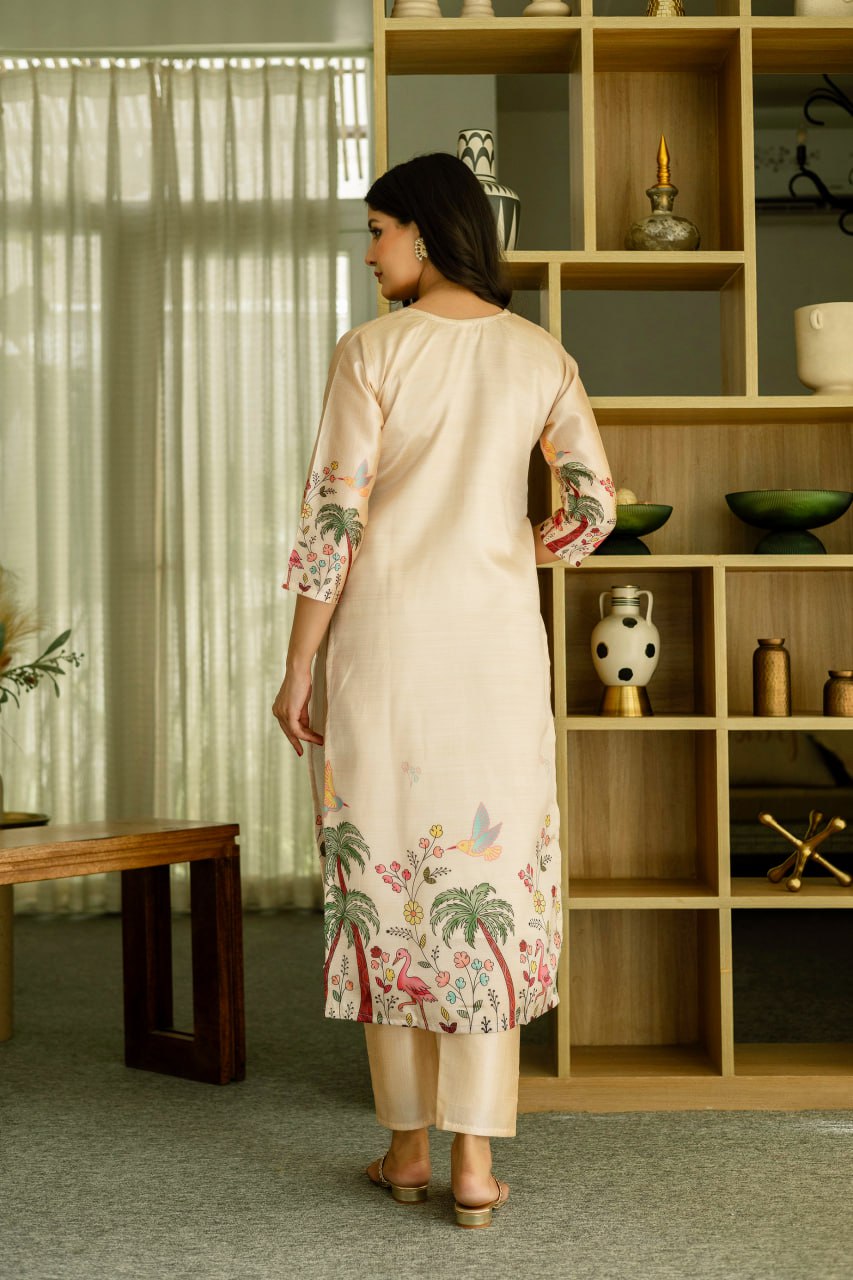 Viscose Assam Silk And Embroidared Beads Work With Printed Dupatta Dresses