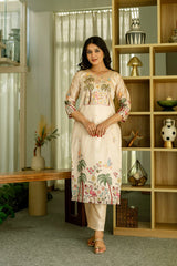 Viscose Assam Silk And Embroidared Beads Work With Printed Dupatta Dresses