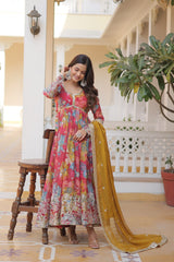 Premium Readymade Alia Cut Gown With Dupatta Set BY MITVAL
