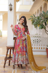 Premium Readymade Alia Cut Gown With Dupatta Set BY MITVAL