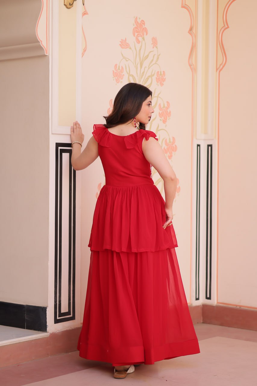 Elegant Peplum Style Gown – Premium Designer Collection