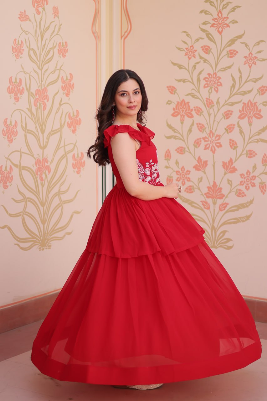 Elegant Peplum Style Gown – Premium Designer Collection