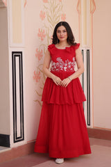 Elegant Peplum Style Gown – Premium Designer Collection
