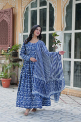 Stylish & Comfortable Cotton Kurti Pant With Dupatta For Daily Wear