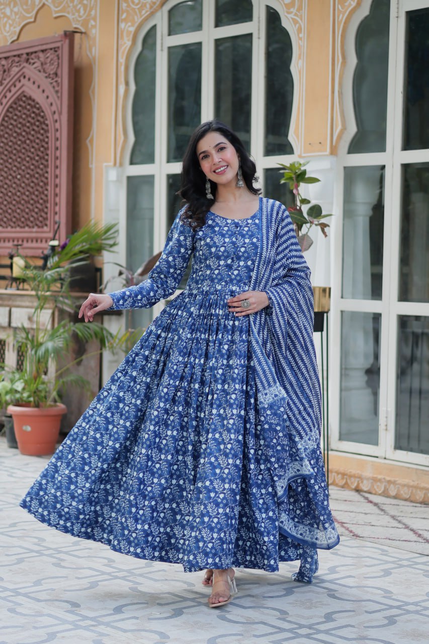 Stylish & Comfortable Cotton Kurti Pant With Dupatta For Daily Wear